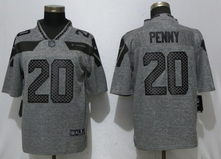 Men Seattle Seahawks #20 Penny Gray Vapor Untouchable Stitched Gridiron Limited Nike NFL Jerseys